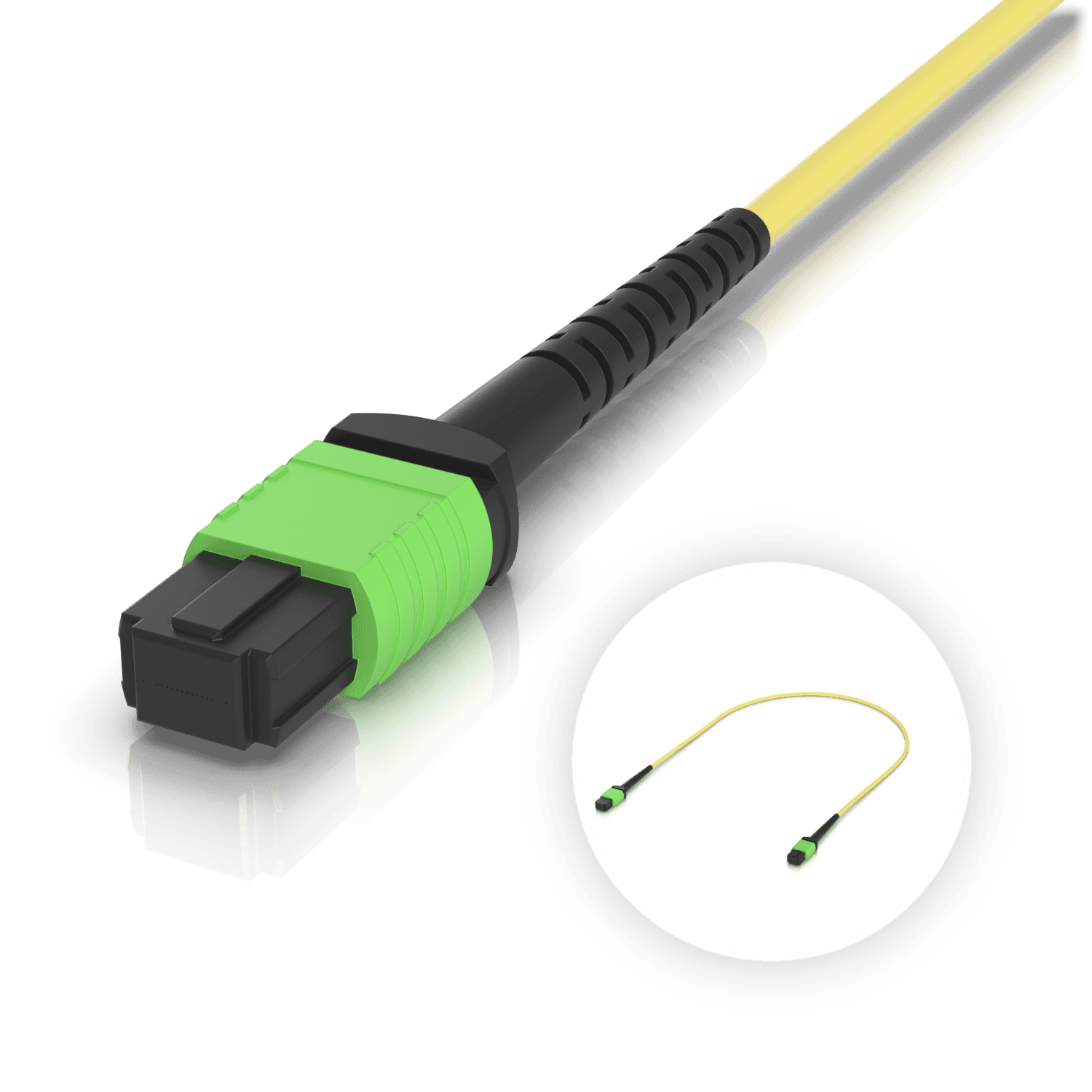 OS2 MPO-12 APC Fiber Patch Cable