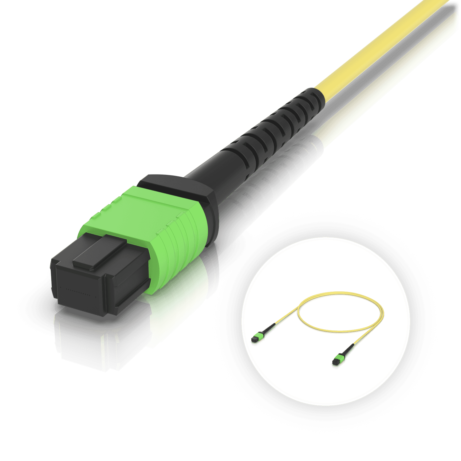 OS2 MPO-12 APC Fiber Patch Cable
