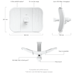 LBE-5AC-GEN2 - Ubiquiti Lite Beam 5AC Gen2 Point Accès WiFi LBE-5AC-GEN2 - Ubiquiti Lite Beam 5AC Gen2 Point Accès WiFi