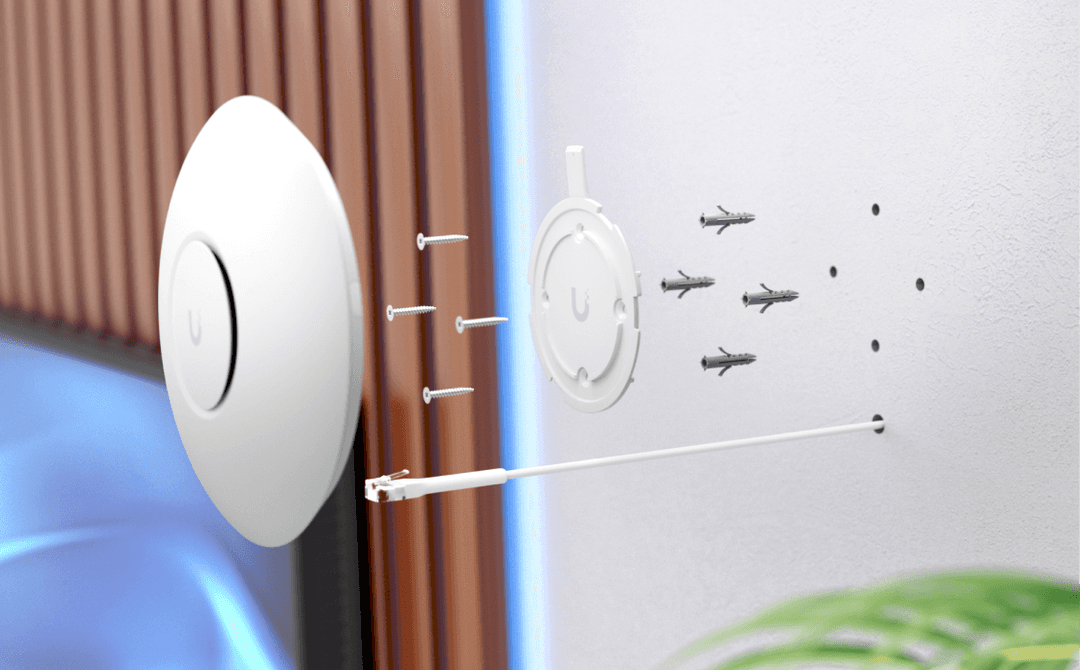 Imagen oficial de U7 Lite en su instalación UniFi