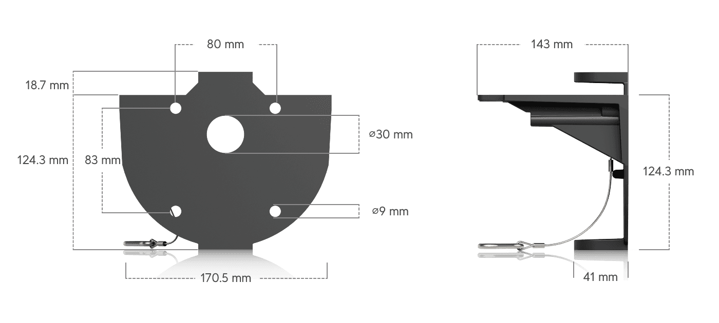 AI Multi Sensor 4 Camera Arm Mount