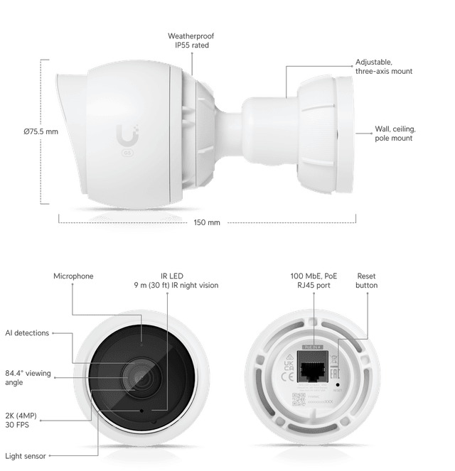UniFi G5 Bullet: Bullet beveiligingscamera