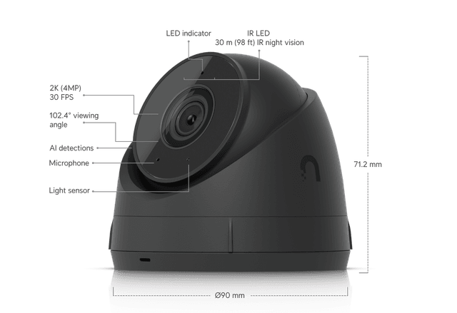 UniFi G5 Turret Ultra: Turret beveiligingscamera