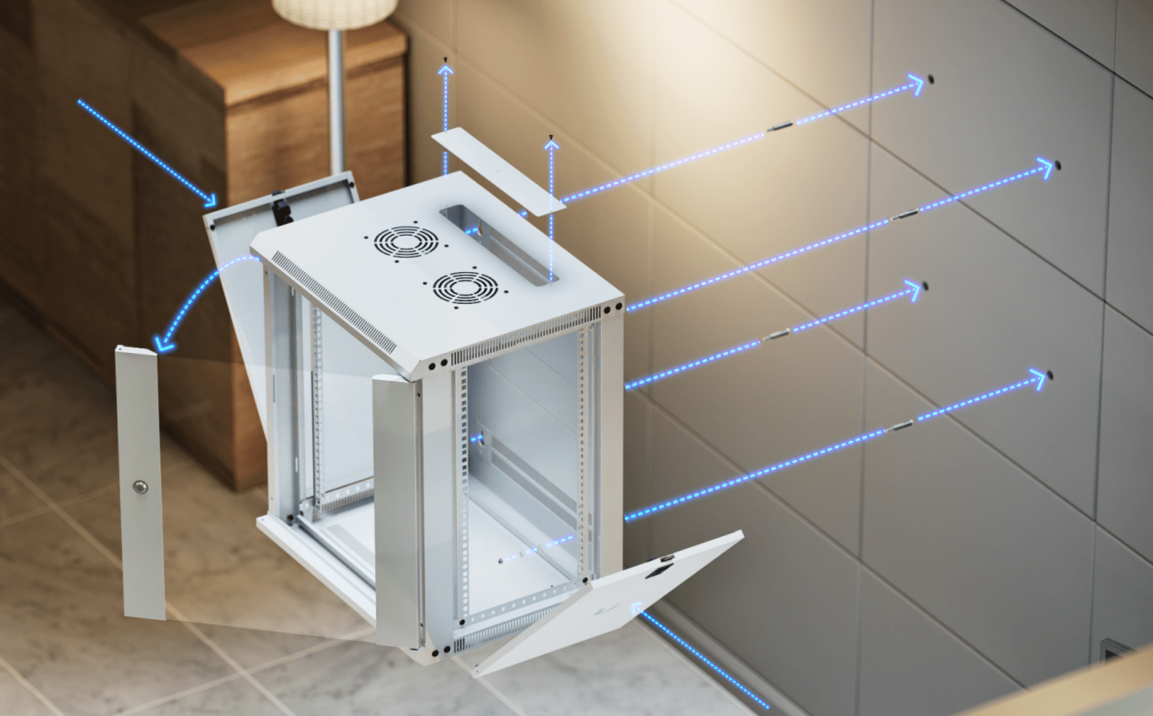 Ubiquiti 12U wandkast voor UniFi rackapparatuur