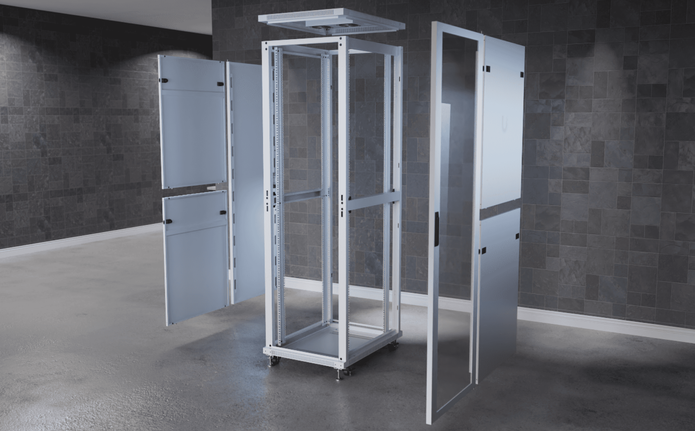 42U Rack Cabinet, 800 mm, Puerta de Vidrio