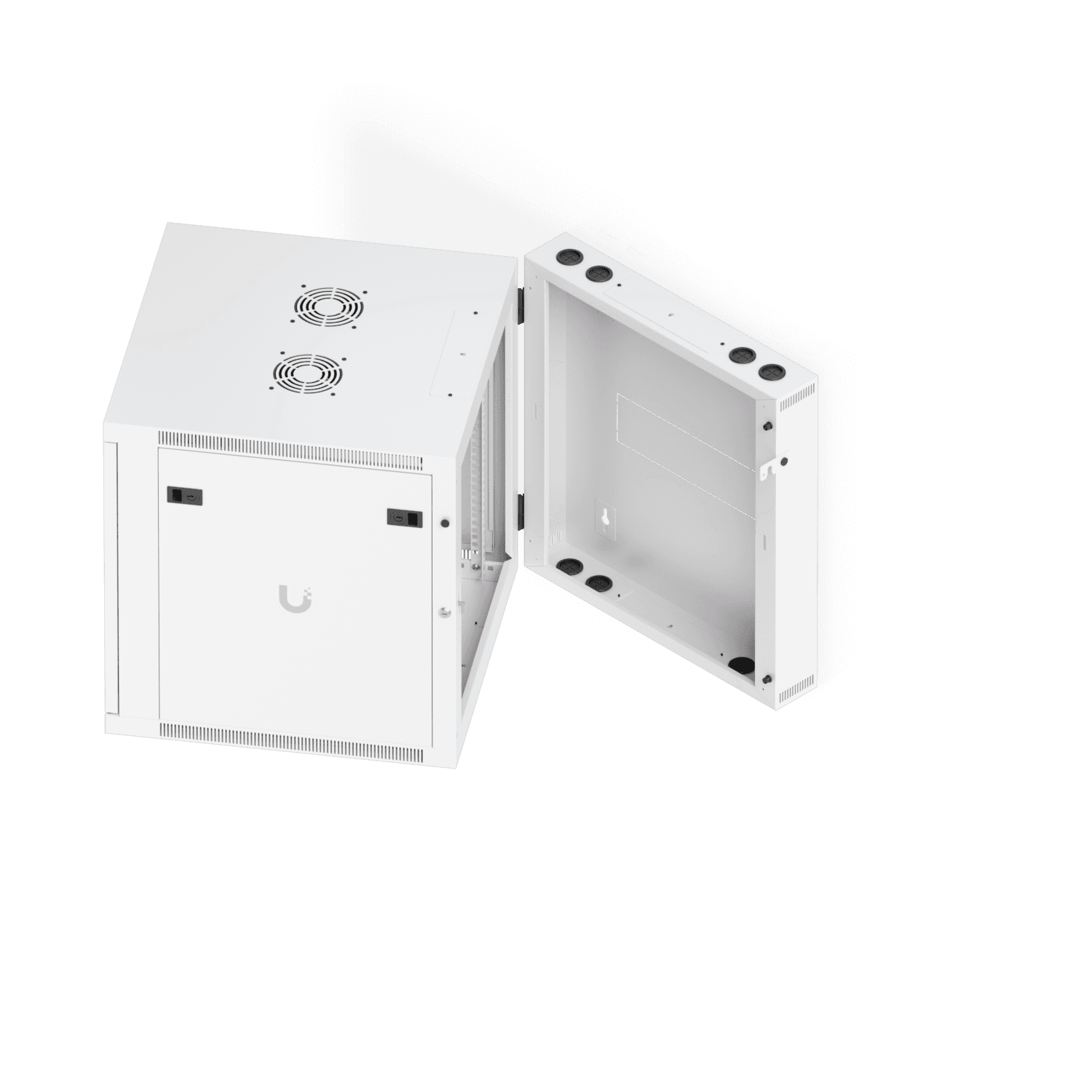 12U Rack Cabinet, Swing, Perforated Door