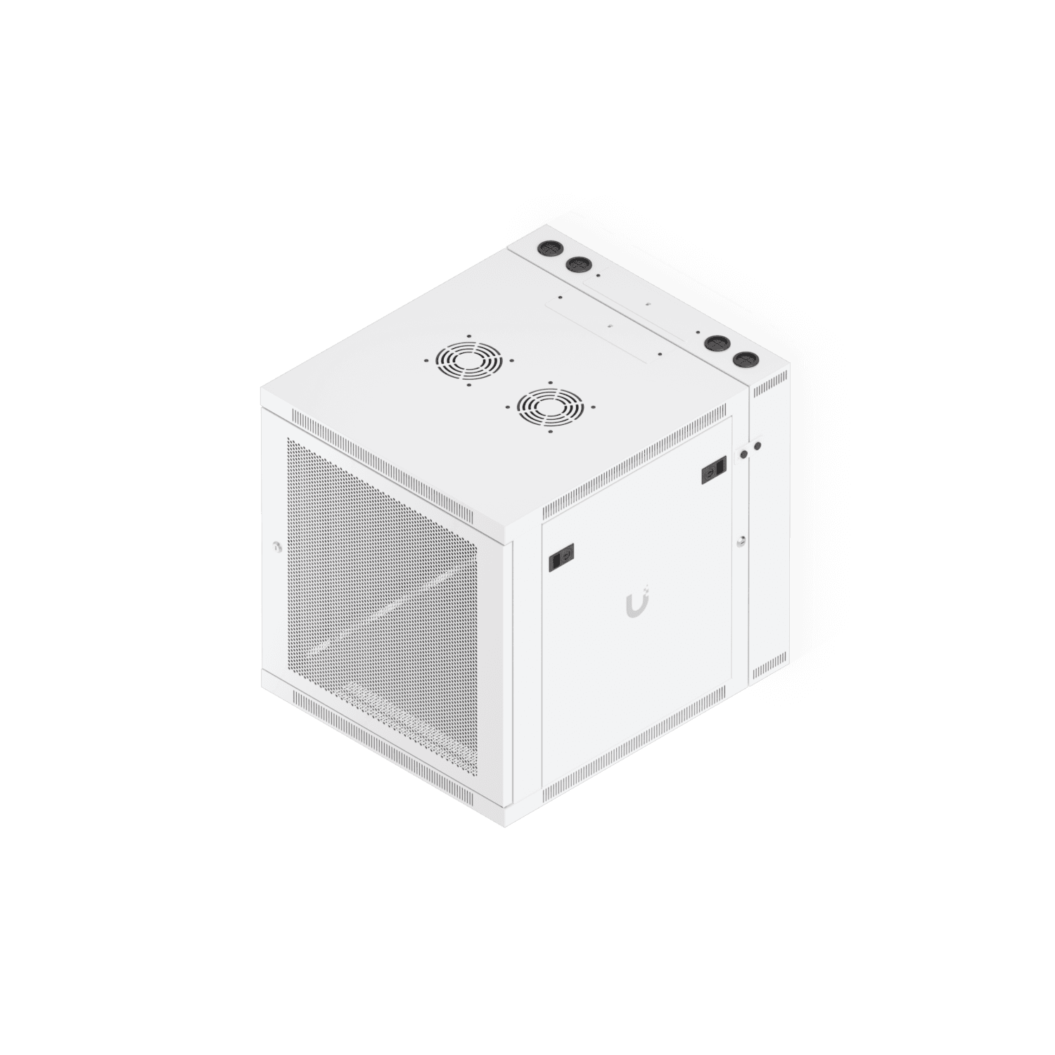 12U Rack Cabinet, Swing, Perforated Door