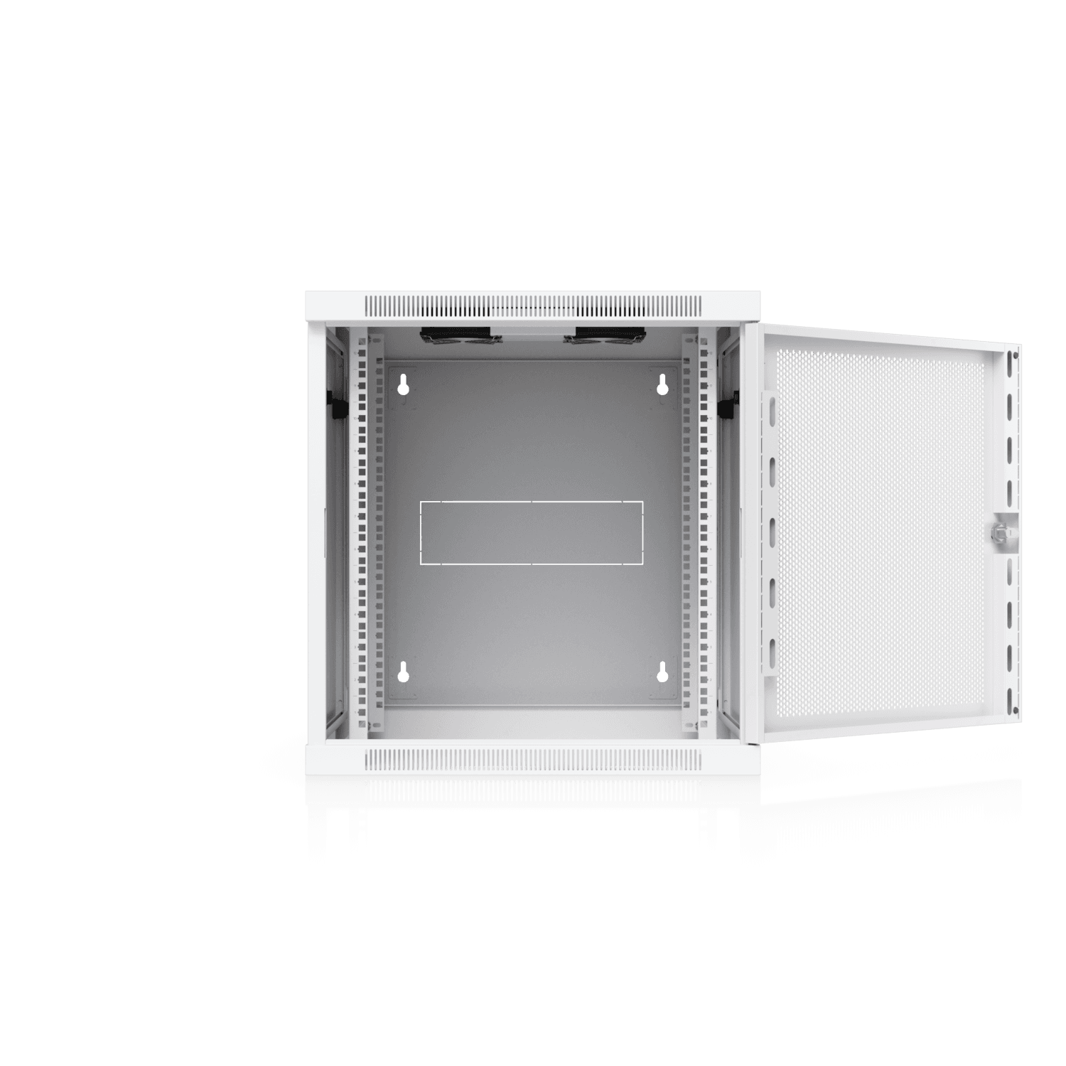 12U Rack Cabinet, Swing, Perforated Door