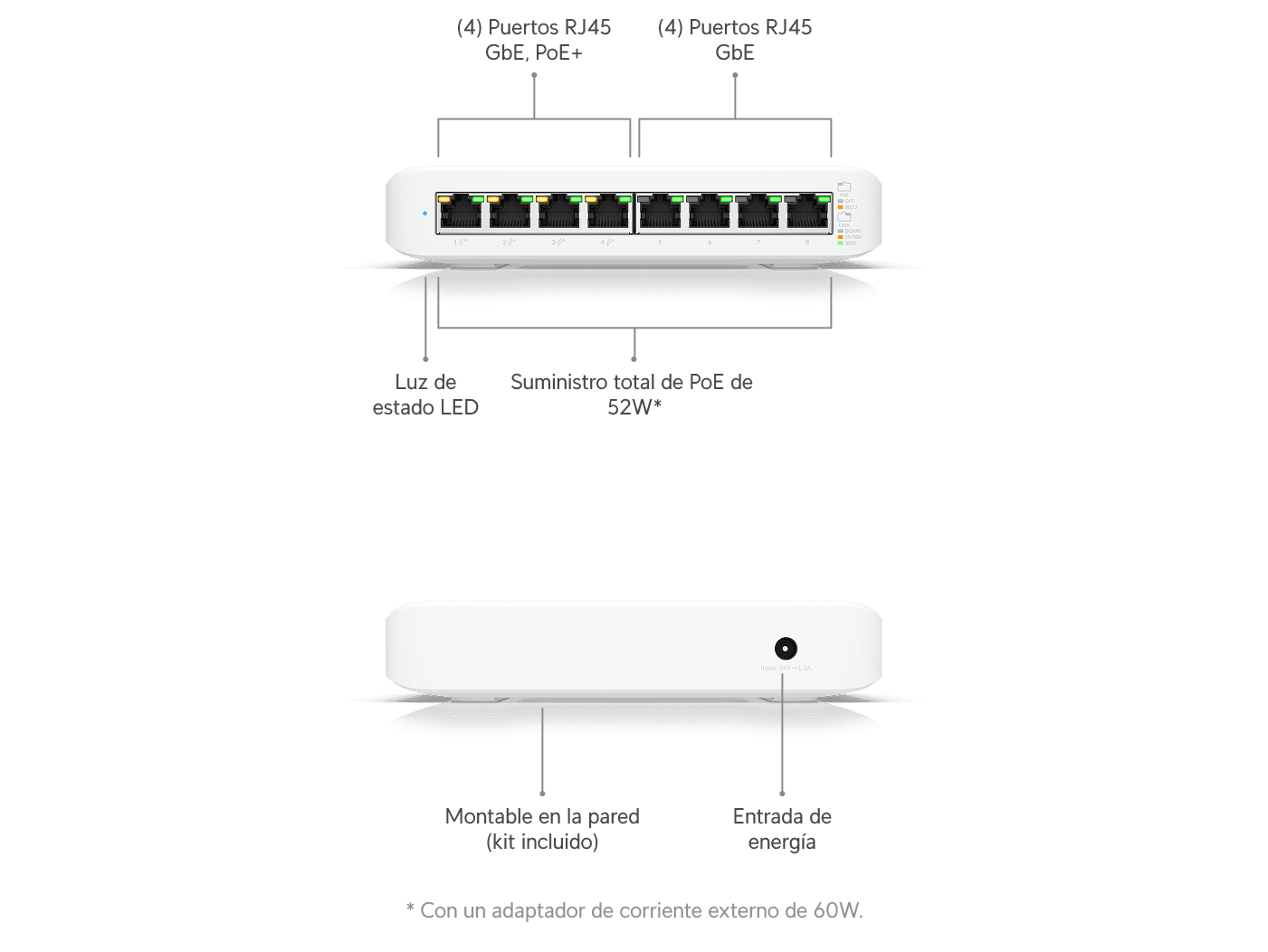 Interruptor Lite 8 PoE