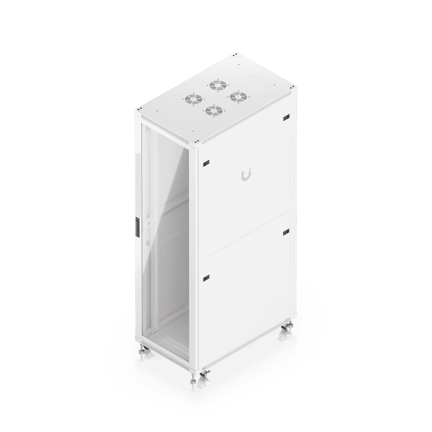 42U Rack Cabinet, 1,000 mm, Glass Door