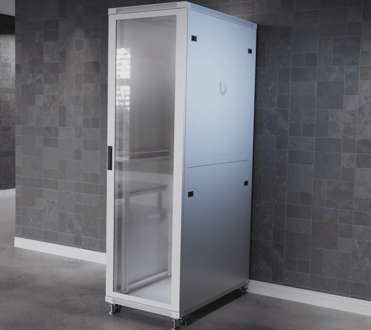 42U Rack Cabinet, 1,000 mm, Glass Door
