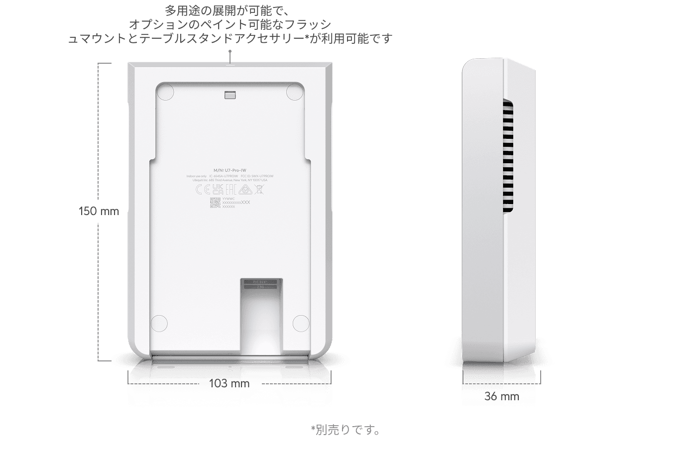 アクセスポイントU7 Pro Wall
