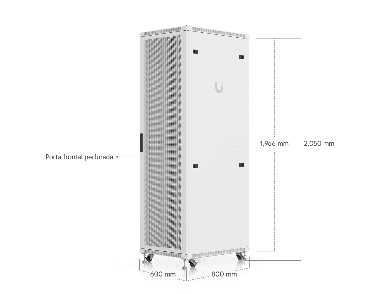 42U Rack Cabinet, 800 mm, Porta Perfurada