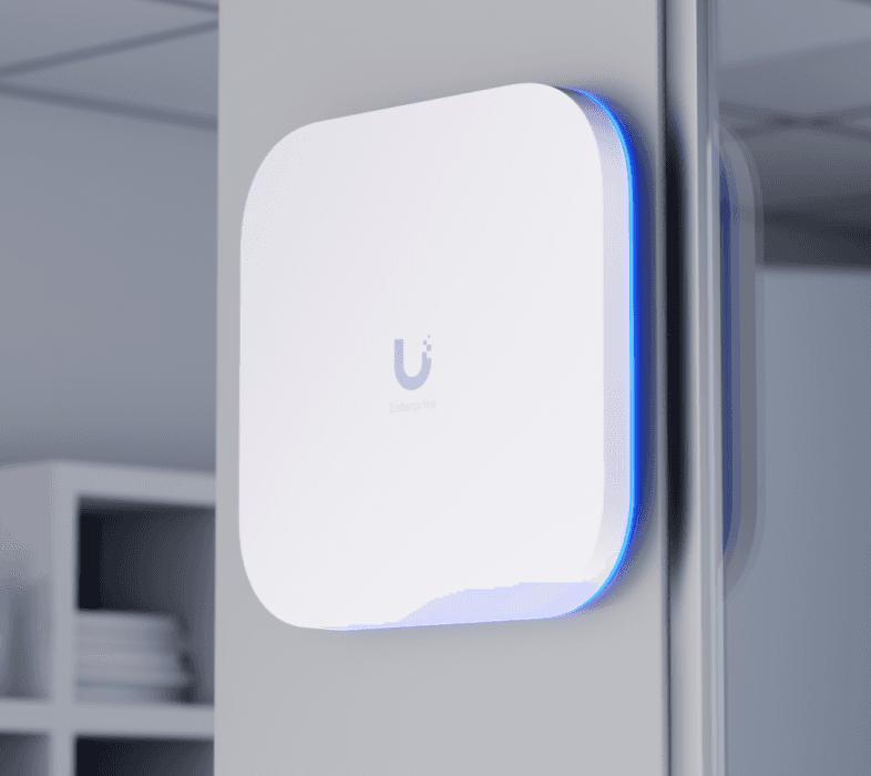 UniFi E7 on the wall