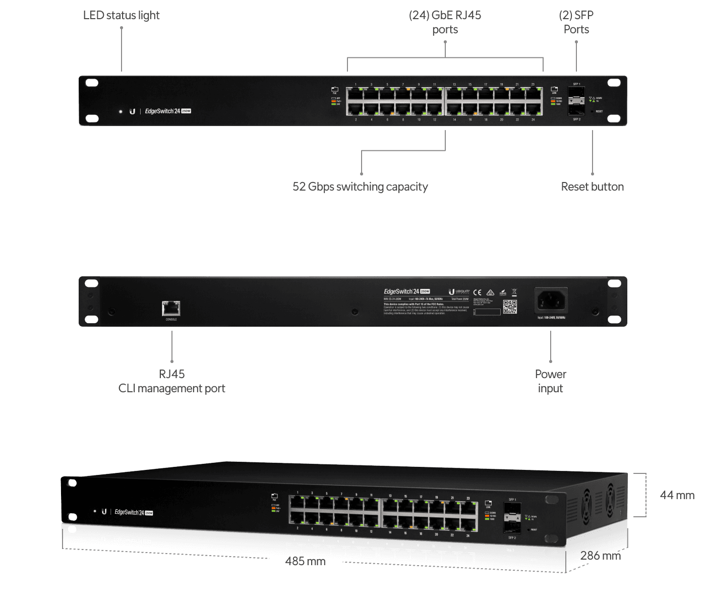 UISP EdgeSwitch PoE 24 (250W)