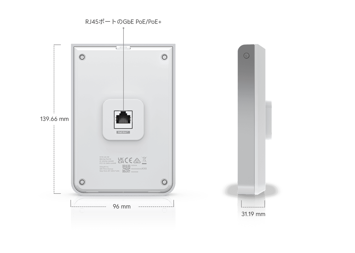 アクセスポイント U6 In-Wall