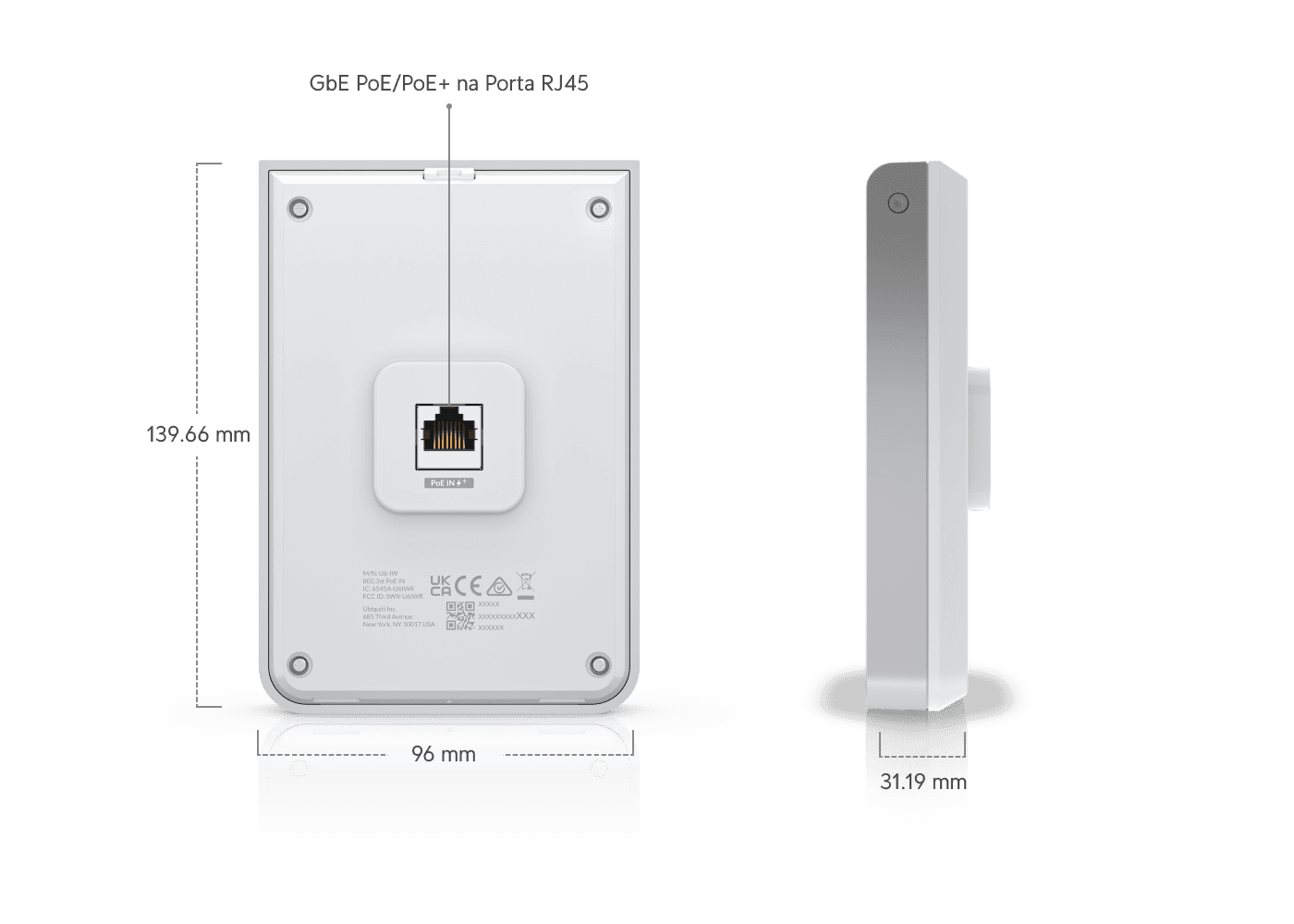 Ponto de Acesso U6 In-Wall