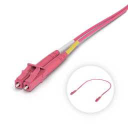 OM4 Duplex LC UPC Fiber Patch Cable
