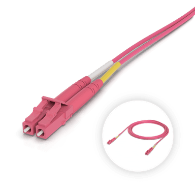 OM4 Duplex LC UPC Fiber Patch Cable