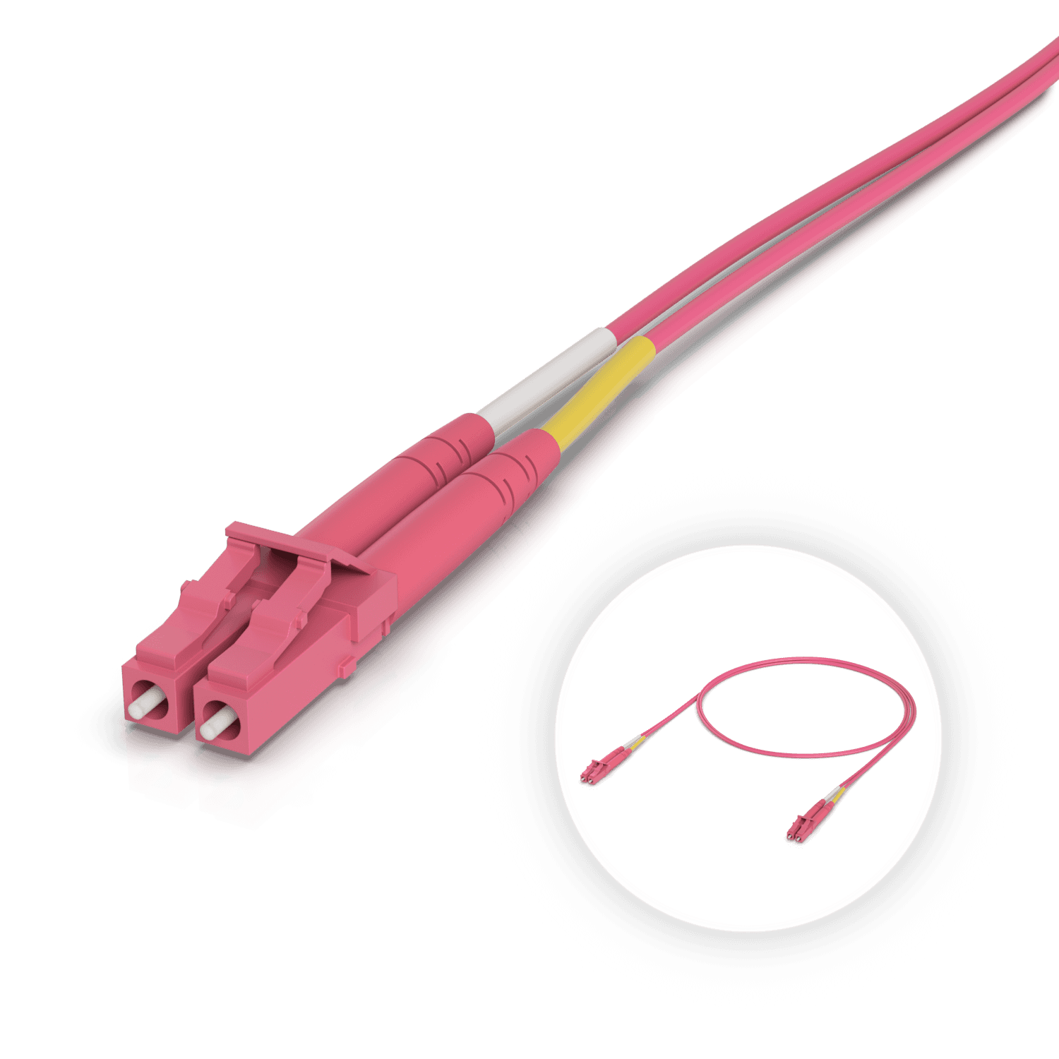 OM4 Duplex LC UPC Fiber Patch Cable