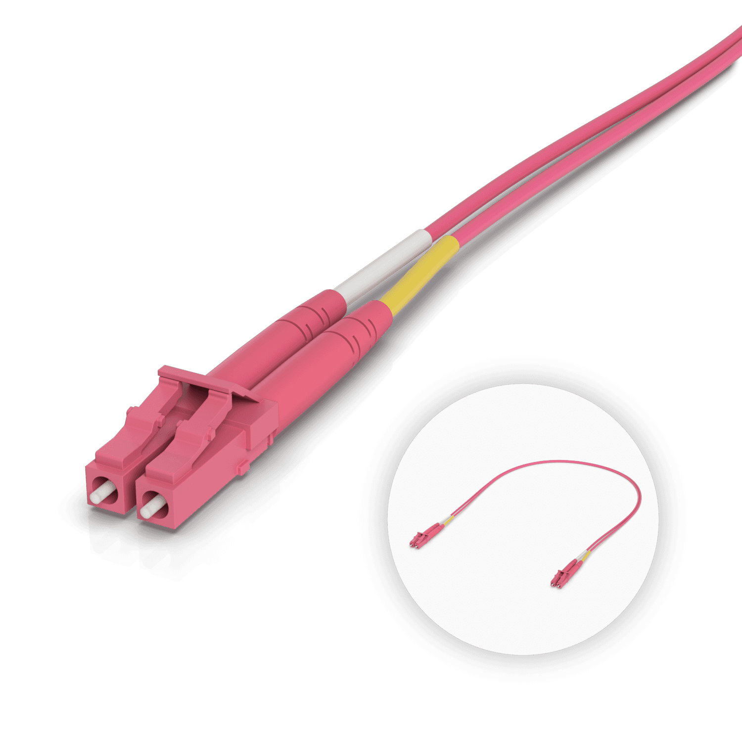 OM4 Duplex LC UPC Fiber Patch Cable