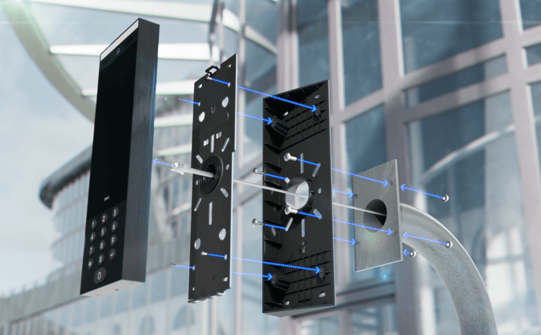 UACC-Intercom-WM zijaanzicht 20 graden wedge mount