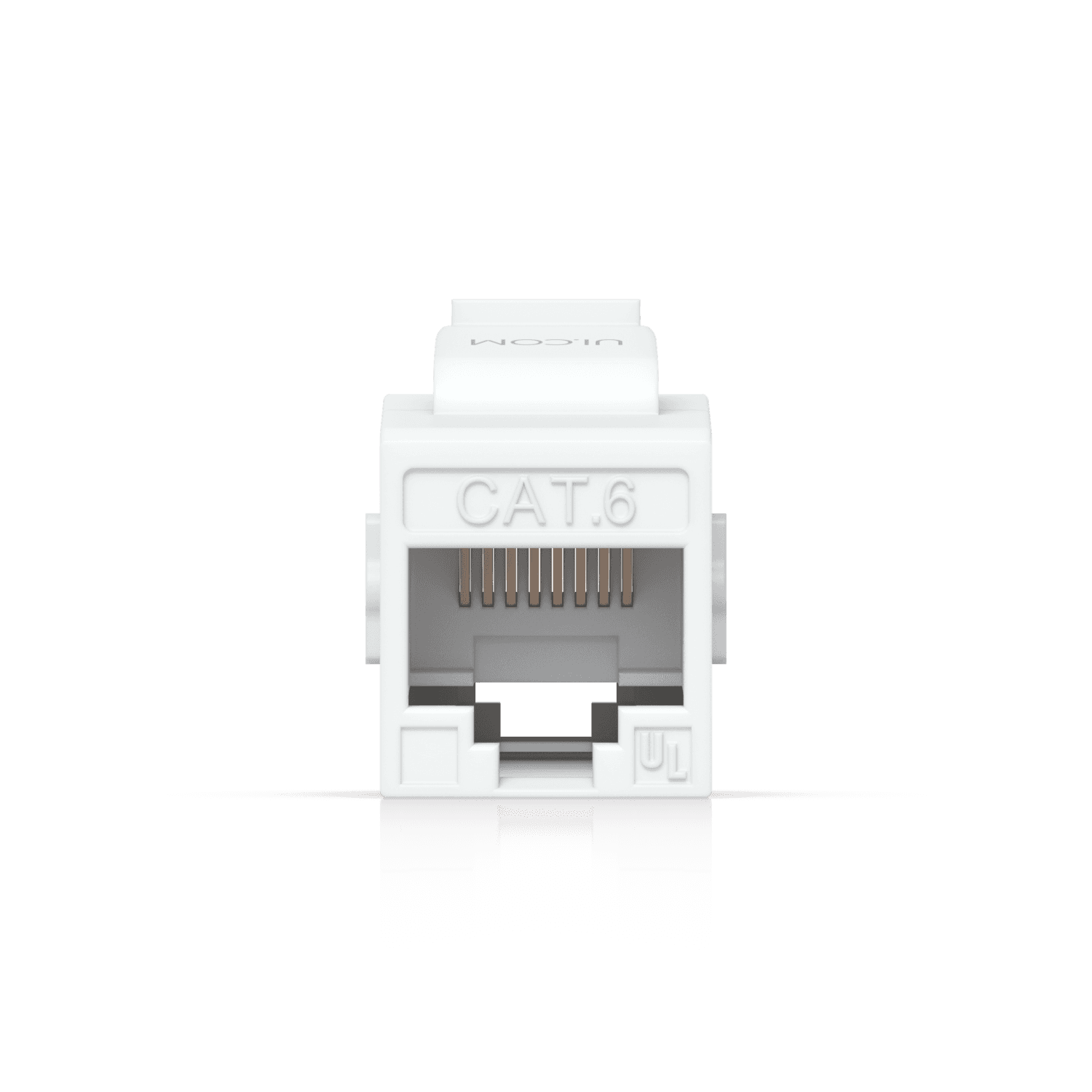 Cat6 keystone-koppelstuk van Ubiquiti voor een leeg patchpaneel