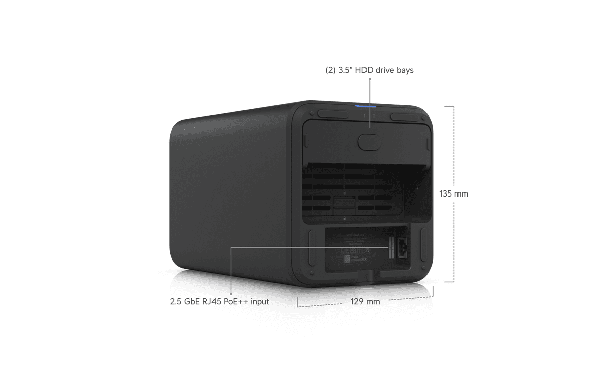 UNAS-2 Arka Panel ve 2.5G Port
