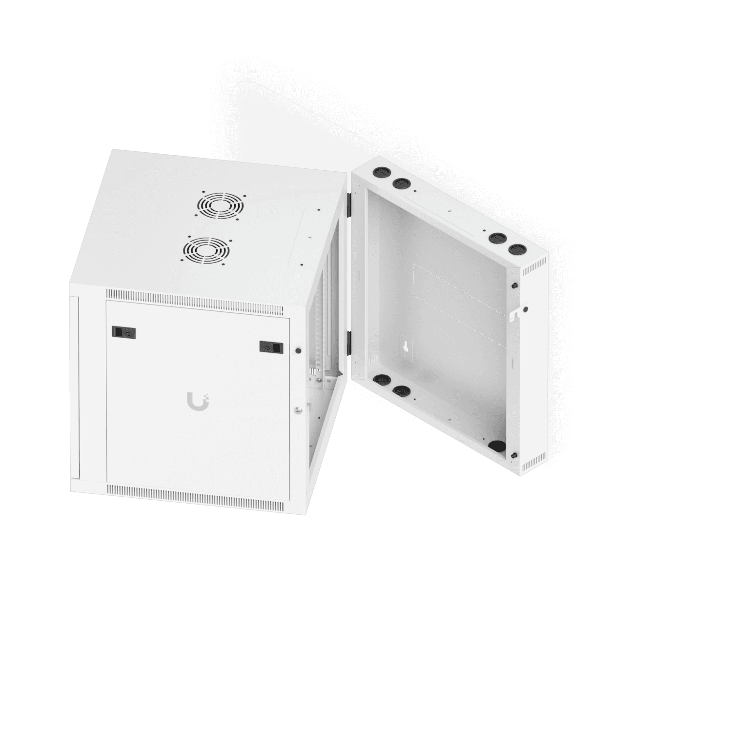 12U Rack Cabinet, Swing, Glass Door