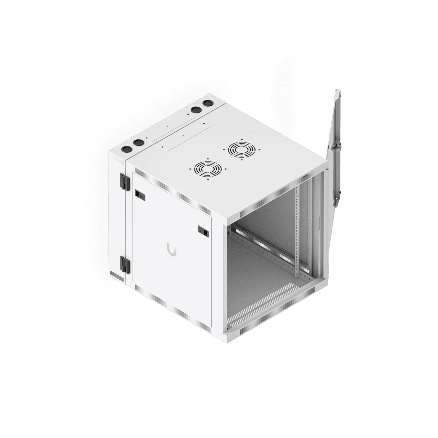 12U Rack Cabinet, Swing, Glass Door