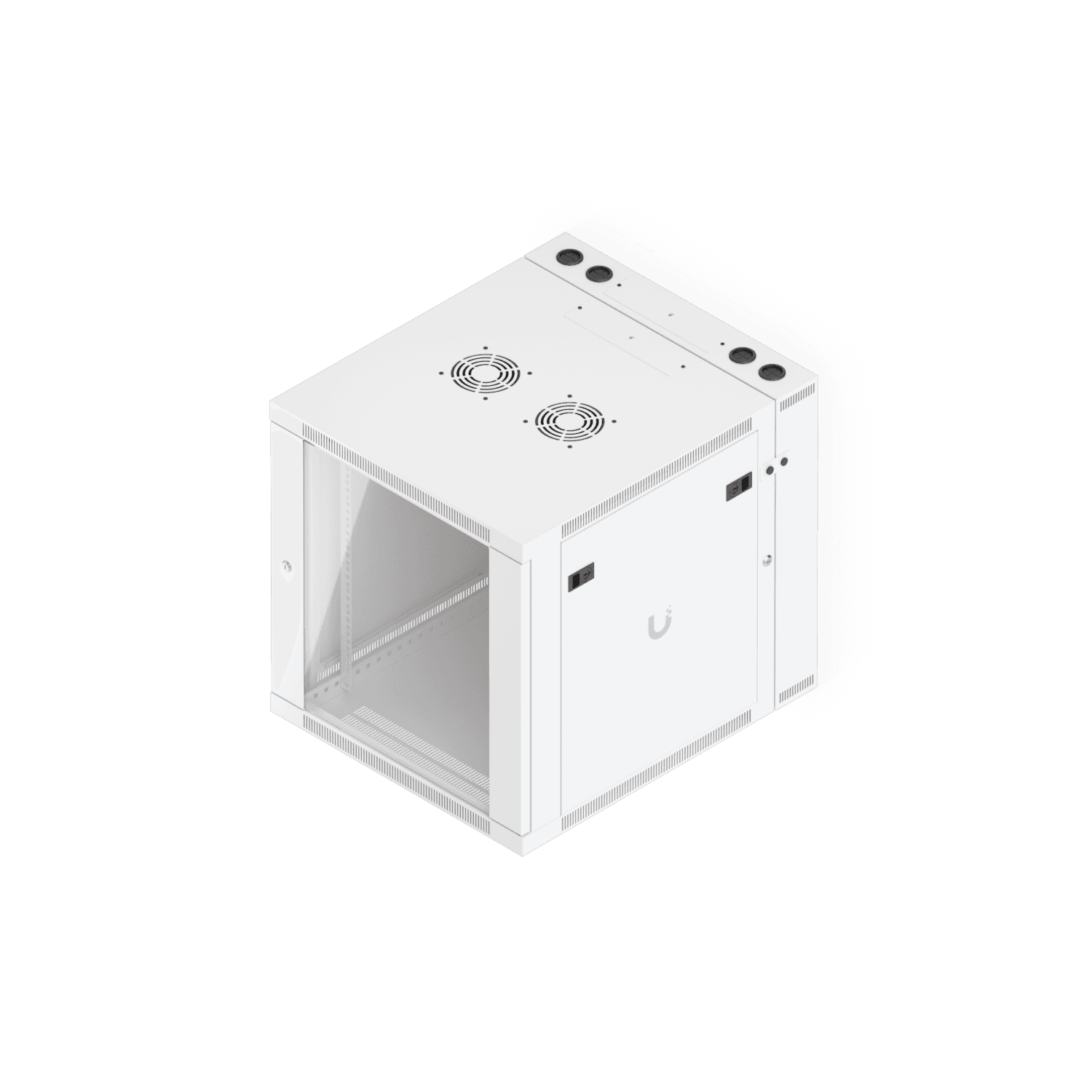 12U Rack Cabinet, Swing, Glass Door