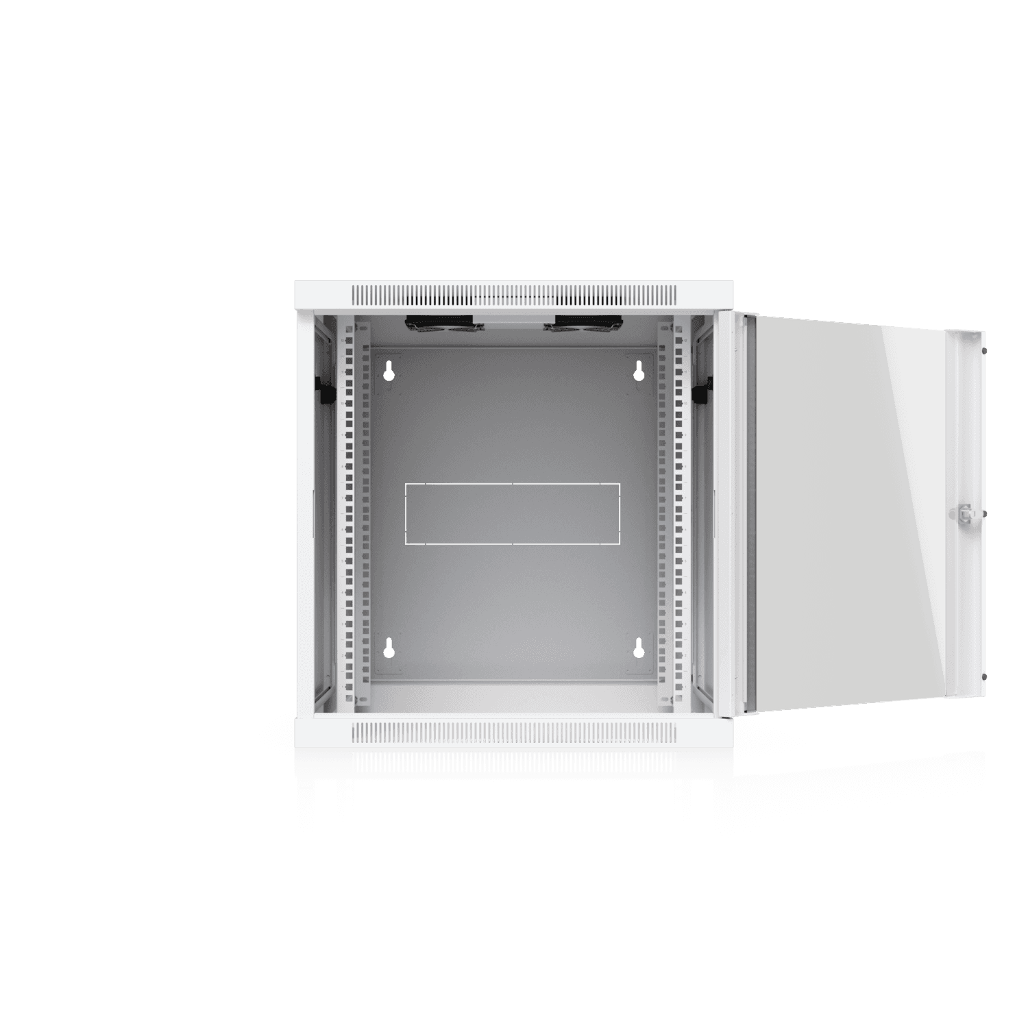 12U Rack Cabinet, Swing, Glass Door