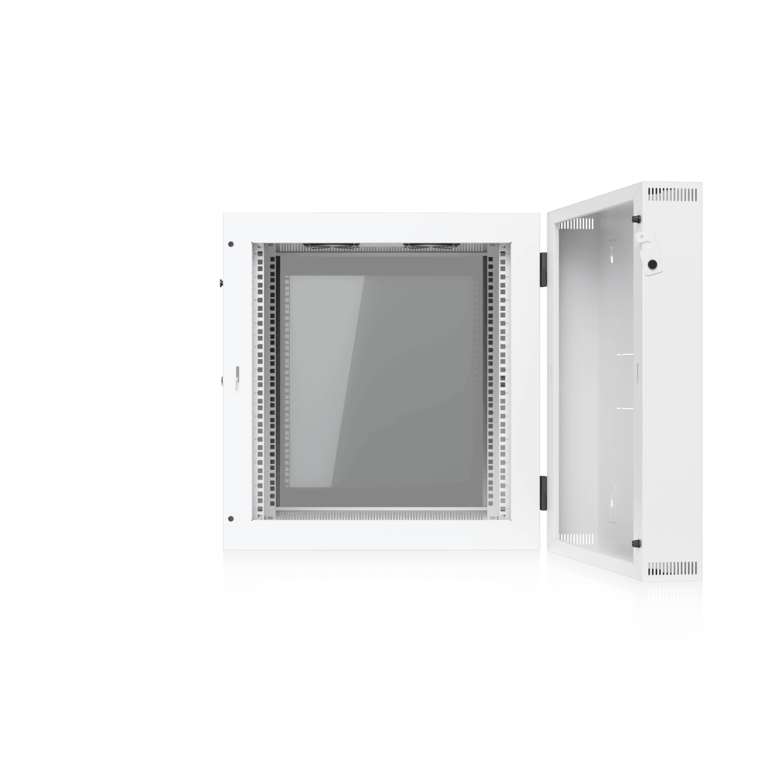 12U Rack Cabinet, Swing, Glass Door