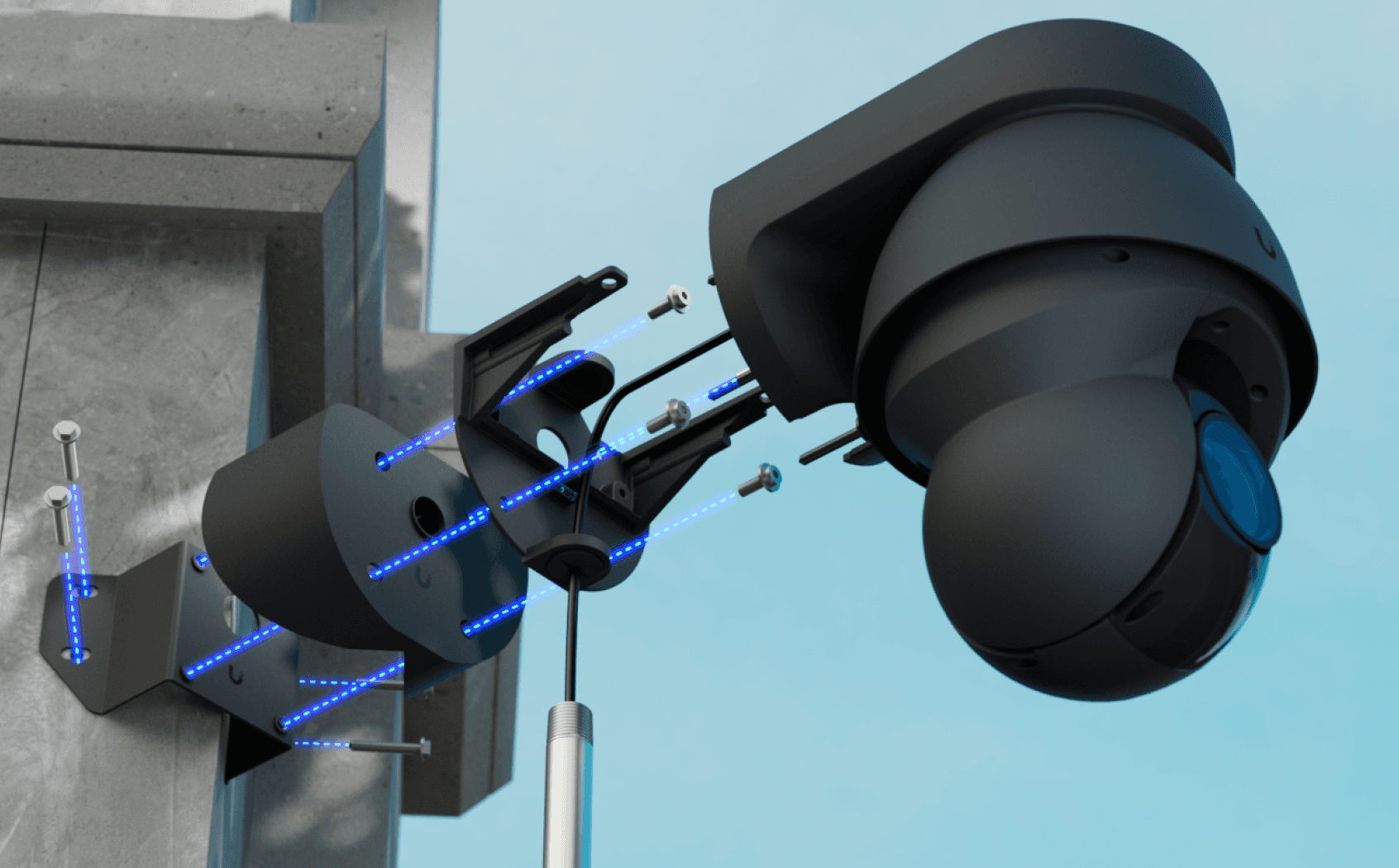 AI PTZ Precision Corner Mount