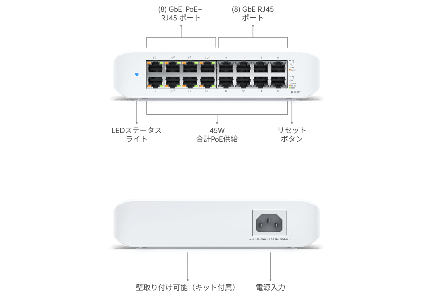 スイッチ Lite 16 PoE