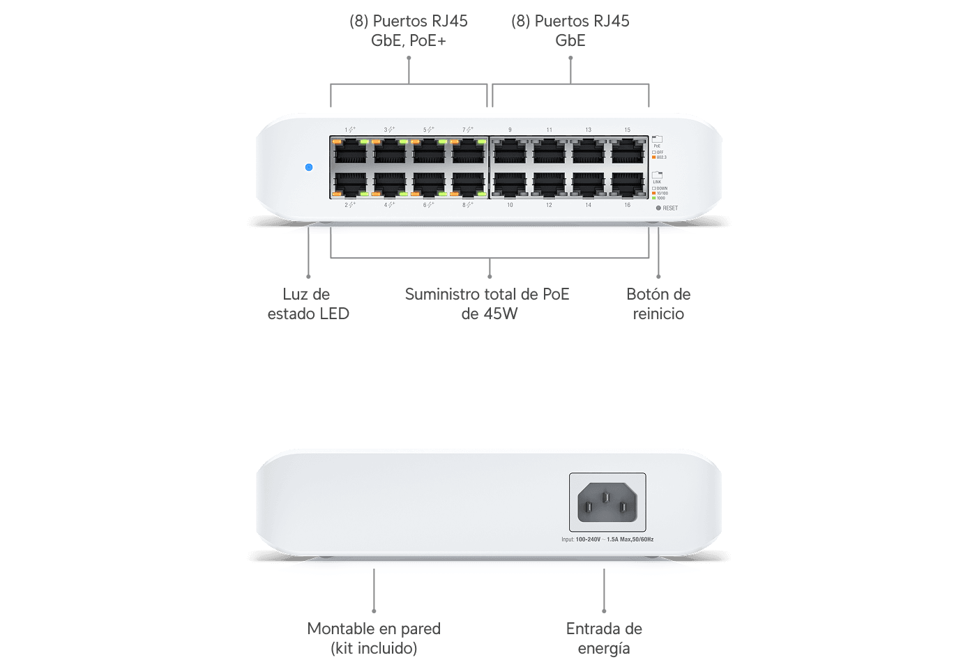Interruptor Lite 16 PoE