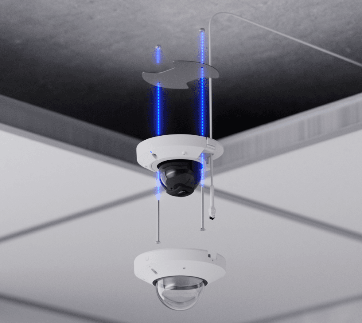 Aansluitingen van de Ubiquiti G6 Mini Dome
