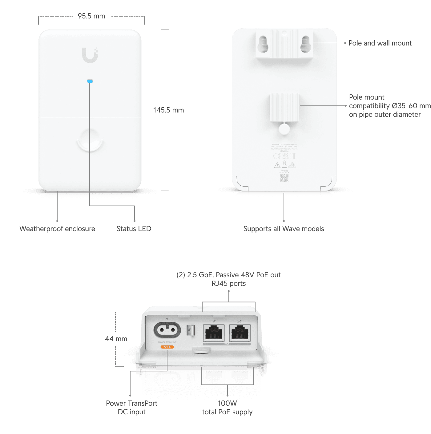 Universal Power Injector UISP Dual-Power Injector - Ubiquiti Store