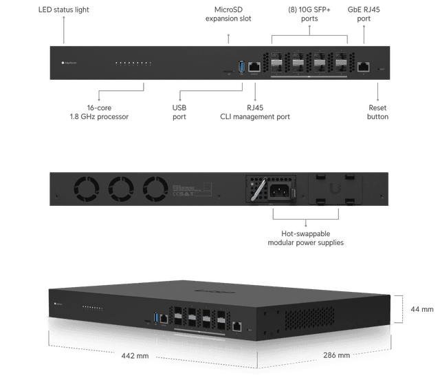 Edge Router Ui UISP EdgeRouter Infinity - Tech Specs