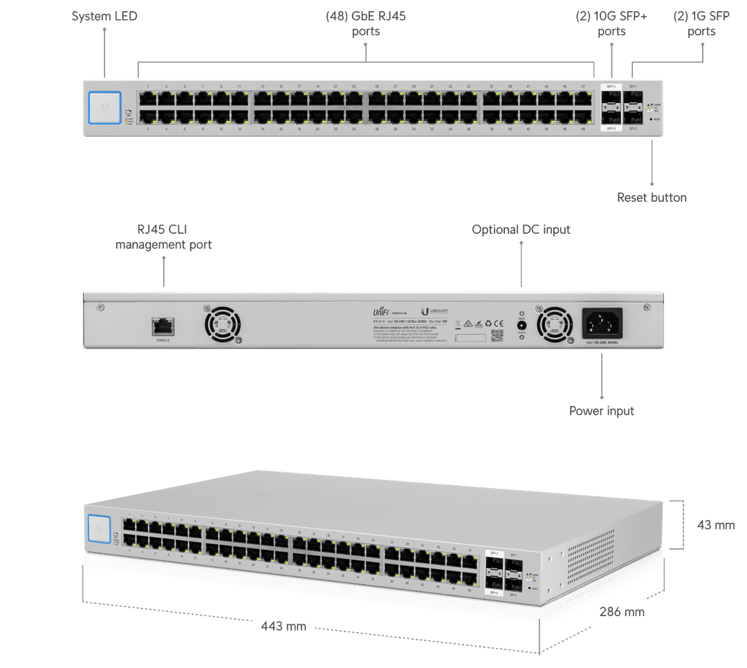 Unifi Switch 48 - 10Gb SFP+ Unifi Switch 48 - 10Gb SFP+